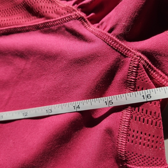 Roxy pink swim top Scrunch breathable workout Roxy logo beautiful silky soft med - Picture 14 of 16